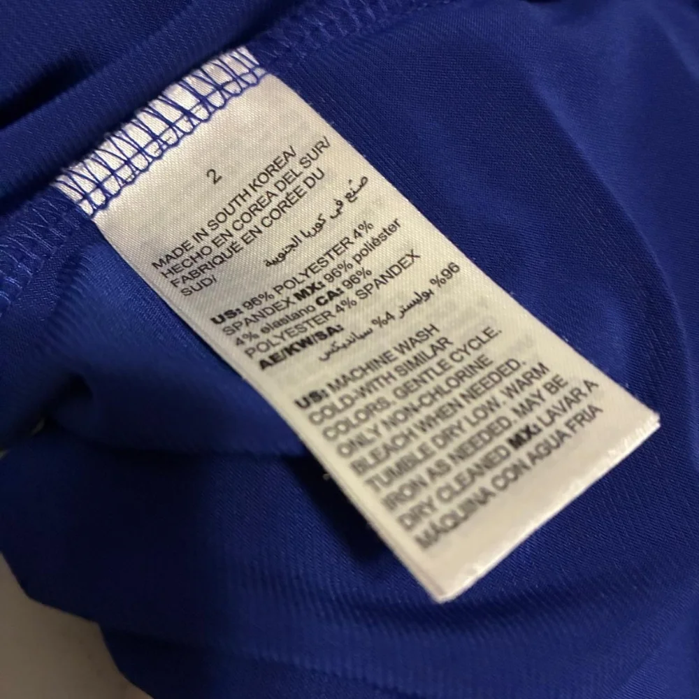 Chico's | Cobalt Blue Short Sleeve Tee Size Large (2) - Picture 4 of 6